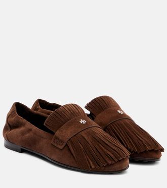 Tory Burch Mocassini Ballet in suede con frange