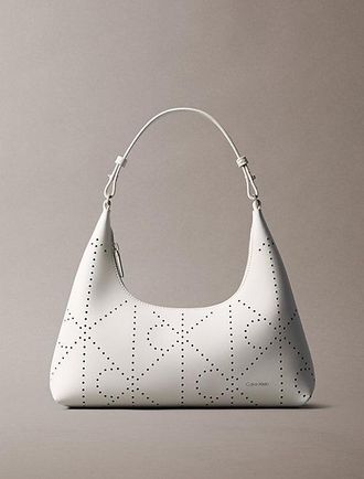 Calvin Klein Perforated Emblem Logo Shoulder Bag
