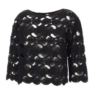 KANGRA Dames, Blouses & Shirts, Zwart, Maat: M Katoen