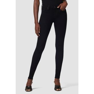 Hudson Nico Mid-Rise Super Skinny in Black at Nordstrom, Size 30