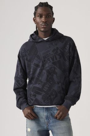 Levi's Sunset Graphic Hoodie - Uomo - XL - Blu / Cowboy Collage Aop Navy Blazer