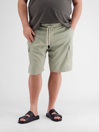 Lerros Jogg-Bermudas LERROS LERROS Cargo-Jog-Bermuda in &Uuml;bergr&ouml;ssen, Herren, Gr. 42, extraweit, tinted grau, 55% Lyocell, 44% Baumwolle, 1% Elasthan, Hosen J