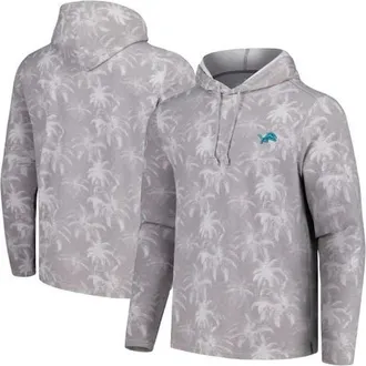 Tommy Bahama Mens Tommy Bahama Gray Detroit Lions Palm Frenzy Hoodie Long Sleeve T-Shirt at Nordstrom, Size Xx-Large