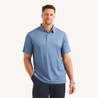 Nautica Mens Big & Tall Printed Performance Polo