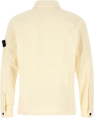 Stone Island Corduroy Overshirt - White