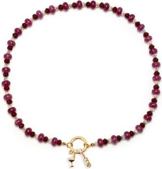 Little Words Project Dinner Party Charm Holder Necklace in Red at Nordstrom