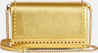 Christian Louboutin Paloma spiked metallic leather clutch