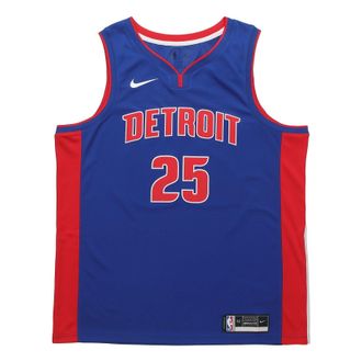 Nike NBA Casual Sports Basketball Jersey SW Fan Edition Detroit Pistons 25 Blue CW3664-401