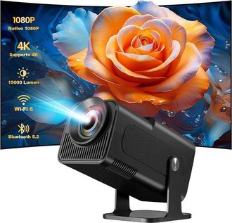 OEM Mini Proyector De Cine En Casa 4k Con Android 11.0 - 500 L&uacute;menes Ansi - Wi-fi 6 Y Bt 5.2