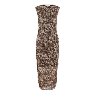 Lollys Laundry Midi jurken - Dames - Casual kleedjes - Bruin - L - Kleedjes