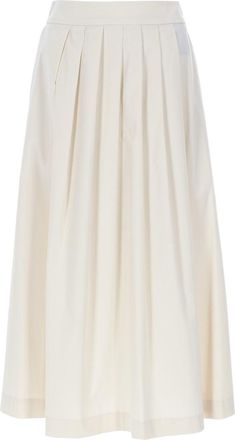 Pantaloni Torino Doris Flowing Silhouette Pleated Midi Skirt