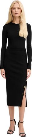 Elisabetta Franchi Dames, Jurken, Zwart, Maat: XS Leer
