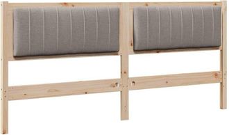 vidaXL Cabecero Tapizado Marr&oacute;n 180 Cm Madera De Pino Macizo Vidaxl