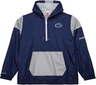 Mitchell & Ness Mens Mitchell & Ness Navy Penn State Nittany Lions Team 3.0 Anorak Half-Zip Hoodie at Nordstrom, Size Xx-Large