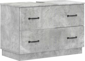 vidaXL Mueble De Lavabo Para Ba&ntilde;o Hoorn Gris Hormig&oacute;n 82 X 41 X 56 Cm Vidaxl