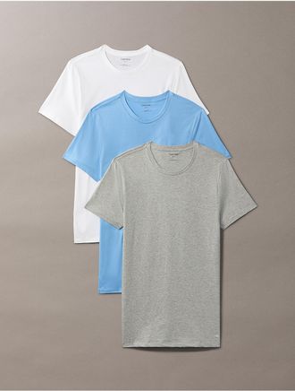 Calvin Klein Mens Cotton Classics 3-Pack Classic Fit Crewneck T-Shirt - Multi - XL