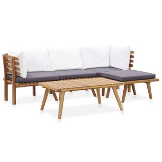 vidaXL Vidaxl - Juego De Muebles De Jard&iacute;n 5 Pzas Madera Maciza De Acacia