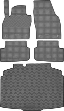 OEM Juego De Alfombrillas De Goma Para Coche Y Alfombrilla Para Maletero Para Skoda Fabia Iv Hatchback A Partir De Septiembre De 2021
