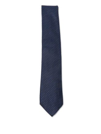 Canali patterned tie - men - Wool - One Size - Blue