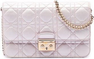 Dior Pre-owned Dior Metallic Lambskin Cannage Miss Dior Promenade Crossbody Ladies 426RIUAQ0AUSQPEK