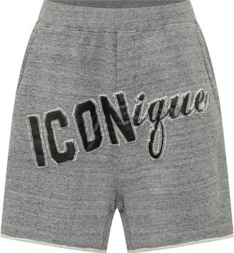 Dsquared2 Iconique Big Short Fit - Heren - Korte Broeken - Grijs - L - Katoen - Korte Broeken