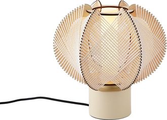 QAZQA Qazqa L&aacute;mpara De Mesa Japandi Beige 32cm - Gertie