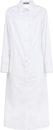 Balenciaga White Solid Maxi Dress