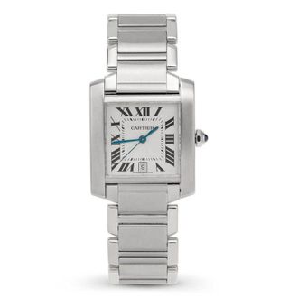 Cartier Pre-owned Cartier Tank Franaise Quartz White Dial Ladies Watch 2302