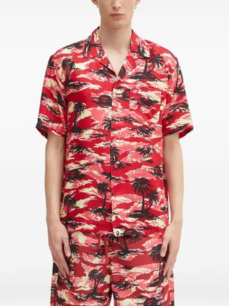 A Bathing Ape palm-print pocket shirt - Red