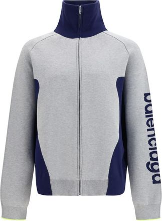 Balenciaga Grey Logo Zip Up Cardigan