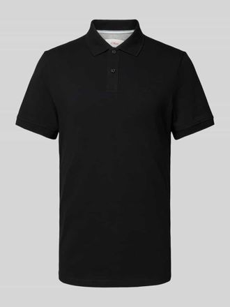 s.Oliver Red Label Poloshirt mit Label-Detail in Black, Größe XXL