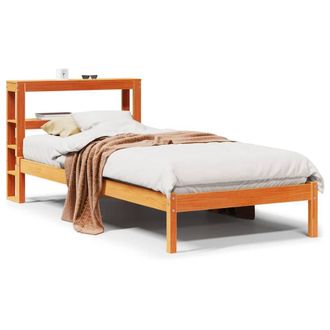 Berkfield Home Bed Frame with Headboard Frame Wax Brown 75x190 cm Small Single