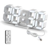 OEM Reloj Despertador Digital 3d, Peque&ntilde;o Reloj De Mesa, Silencioso, Con Funci&oacute;n De Repetici&oacute;n De Alarma, Brillo Ajustable, Formato De 12/24 Horas, Fecha,