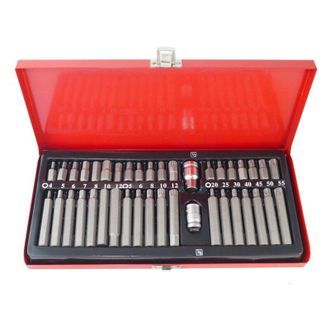Trade Shop Trade Shop - Llaves De Vaso Torx Llaves Hexagonales 1/2 3/8 Juego Profesional 40 Uds