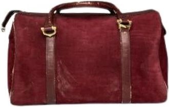 Cartier Pre-owned Vintage Boston Bag - Dames - Vintage Handtas - Rood - ONE Size - Leer - Vintage