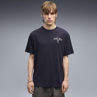 Puma T-shirt da uomo PUMA Cafe dal taglio morbido con stampa grafica, Abbigliamento, Blu, XXL