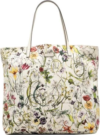 Gucci Pre-owned Tote Bags, female, Multicolor, Size: ONE SIZE Pre-owned Vintage Floral Print Tote Bag