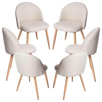 Regalos Miguel Packs Sillas Comedor - Pack 6 Sillas Vint Tela - Beige