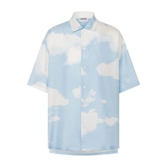 Moschino Camicie Blu, Bianco-Uomo