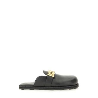 Moschino Dames, Schoenen, Zwart, Maat: 35 EU Leer