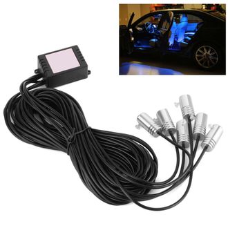 OEM Adecuado Para Iluminaci&oacute;n Ambiental Rgb De Autom&oacute;viles, 6 Luces, Bluetooth, Resistente Al Agua Ip65, 12 V