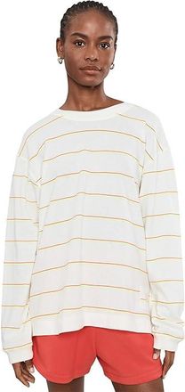 Free People Movement Printed Hustle Layer Womens Clothing Awning Stripe Ivory : LG (Womens 12-14), Cotton