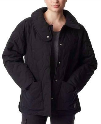 G.H. Bass & Co. Quilted Long-Sleeve Jacket In Black Beau