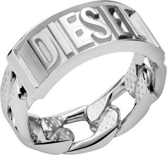Diesel Stainless steel band ring - Rings - Man - Silver