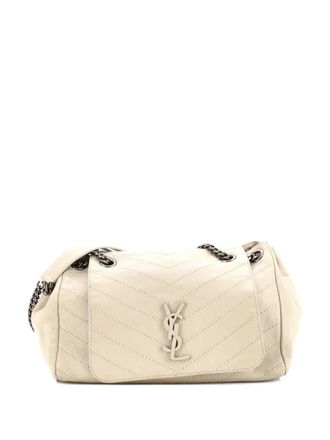 Saint Laurent Nolita Satchel Matelasse Chevron Leather Medium shoulder bag - Beige