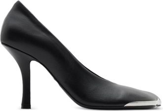 Burberry Duck 90mm Leather Pumps, Brand Size 39 ( US Size 9 )