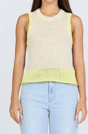 Dear John Denim Sweater Tank In Wax Yellow Stripe