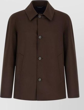 Herno wool jacket collared design side pockets