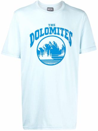 Diesel graphic-print short-sleeved T-shirt - men - Cotton - XXXL - Blue