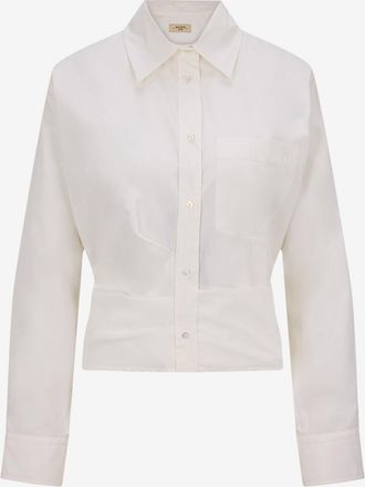 Max Mara Fledermaus&auml;rmel-Hemd aus Popeline Fresco